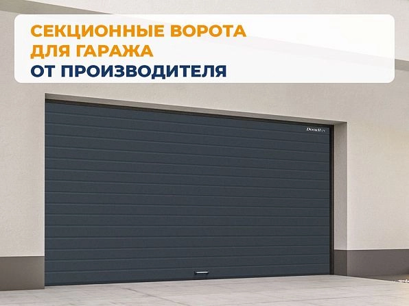 Секционные ворота 2500х2200 мм антрацитовые DoorHan RSD02,